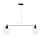 Designers Fountain Summer Jazz 60 Watt 2-Light Matte Black Transitional Island Light with Clear Glass Shades D310M-IS-MB - alternate 1